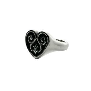 James Avery .925 Sterling Silver “Scrolled French Heart” Ring, Size 5.5
